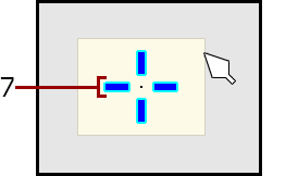 Snapping area snapped reticle